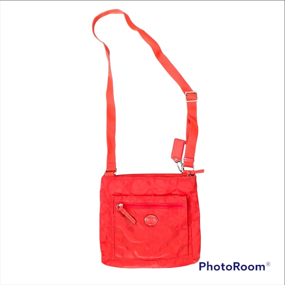 Coach Signature Getaway File Crossbody No: J1376-F77408 | Orange
